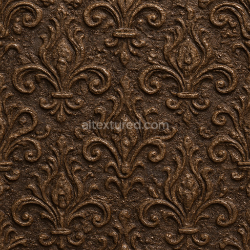 Ornate Wet Soil Texture Seamless 1024X1024