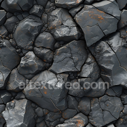 seamless Seamless 3D fractured basalt rock PBR texture with dark cracked stones texture 8k free download PBR