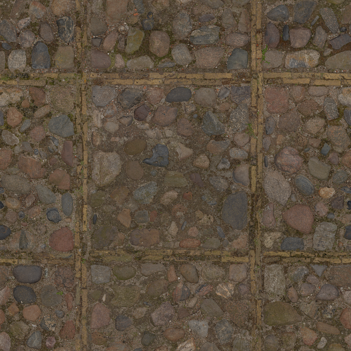 Patterned Stones seamless PBR texture preview