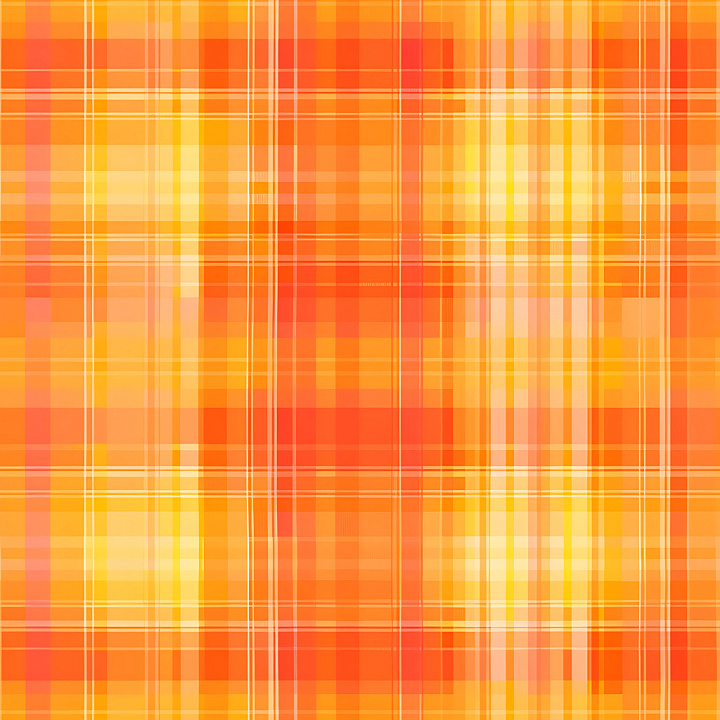 Bright Orange and Yellow Plaid Pattern seamless PBR texture preview