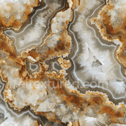seamless Seamless 3D Agate Stone PBR Texture Featuring Brown and White Crystal Patterns texture 8k free download PBR