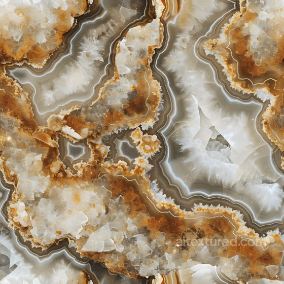 Agate Stone PBR Texture Featuring Brown and White Crystal Patterns Stone texture preview