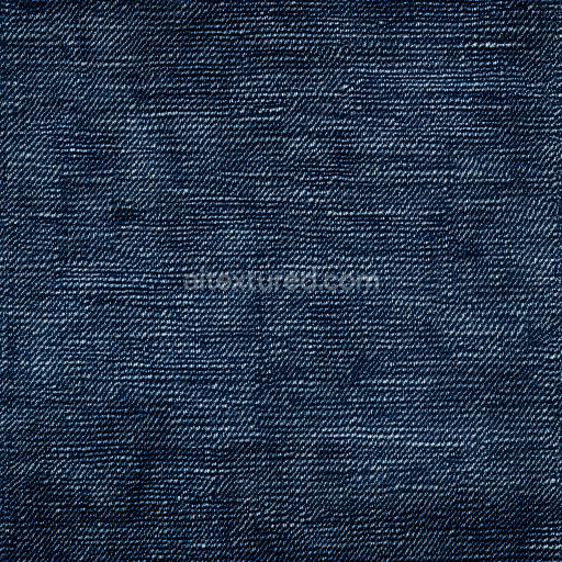 Seamless 3D Cracked Denim Fabric PBR Texture with Worn Blue Twill Weave