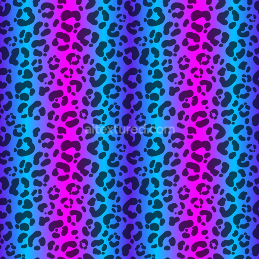 Preview — Seamless 3D PBR Neon Leopard Print Fabric Texture with Gradient Colors