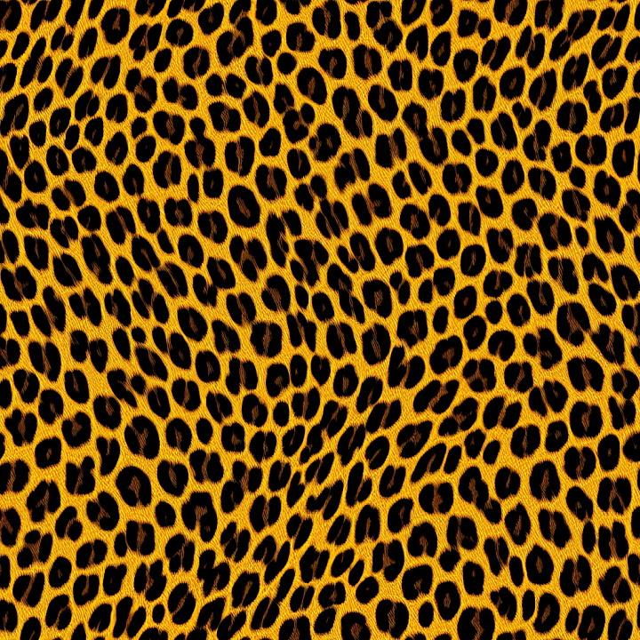 Vibrant Leopard Print Faux Fur with Detailed Hair Strands seamless PBR texture preview