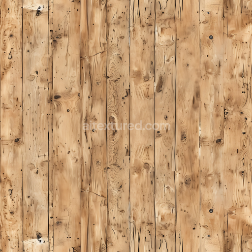Seamless 3D Reclaimed Wood Planks PBR Texture with Knots and Weathered Grain