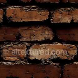 seamless Seamless 3D Cracked Brick Wall PBR Texture with Weathered Red and Brown Tones texture 8k free download PBR