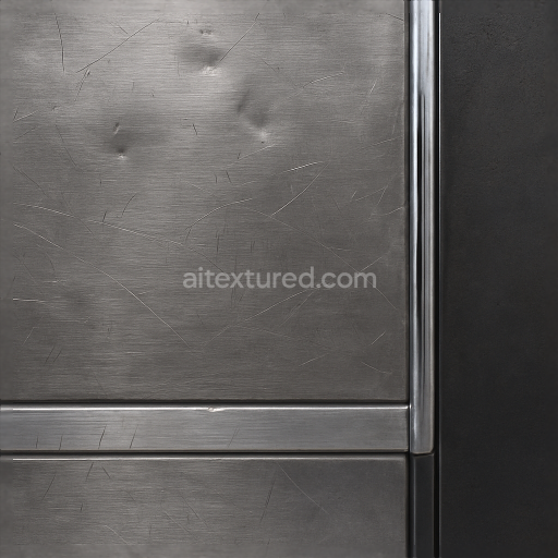 Seamless 3d texture pbr 8k brushed steel furniture metal surface