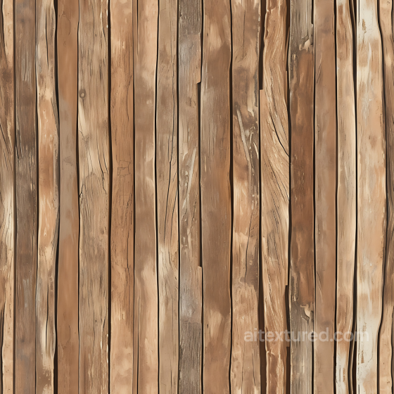 Weathered Wooden Planks PBR Texture with Natural Grain & Cracks Wood texture preview
