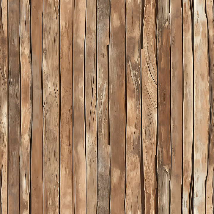 Weathered Wooden Planks with Natural Grain & Cracks Wood seamless PBR texture preview