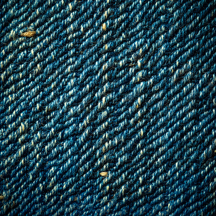 Cracked Denim Fabric with Frayed Fibers & Worn Details seamless PBR texture preview