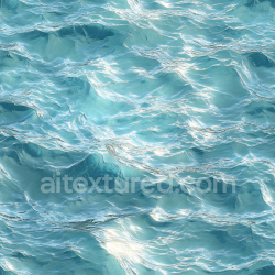 seamless Seamless 3D PBR Water Texture of Bright Turquoise Ocean Surface with Gentle Waves texture 8k free download PBR