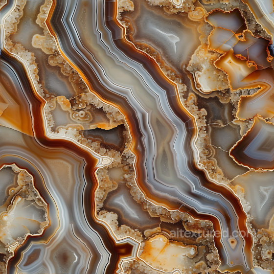 Agate Stone Texture Featuring Intricate Layered Bands and Crystalline Details Stone texture preview