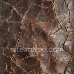 seamless Seamless 3D PBR Texture of Cracked Distressed Dark Brown Leather texture 8k free download PBR