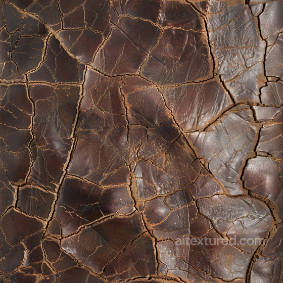 Cracked Distressed Dark Brown Leather Seamless Texture Leather texture preview