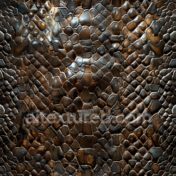 seamless Seamless 3D PBR glossy reptile-inspired brown leather texture with natural grain texture 8k free download PBR