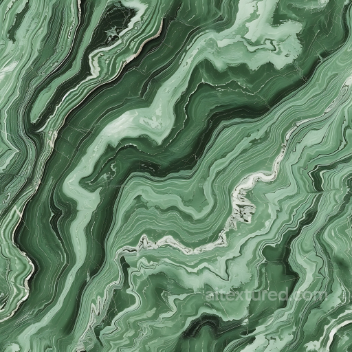 Guatemala Green Natural Marble Seamless Texture with Organic Waves and Layered Veins seamless Marble PBR texture