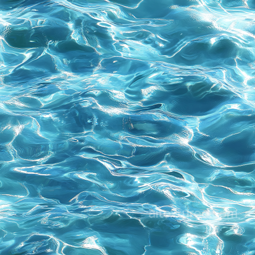 Water PBR Texture Featuring Realistic Ocean Surface with Dynamic Wave Patterns and Natura… seamless Water PBR texture