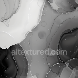 seamless Seamless 3D Alcohol Ink PBR Texture Featuring Elegant Monochrome Swirls and Fluid Layers texture 8k free download PBR