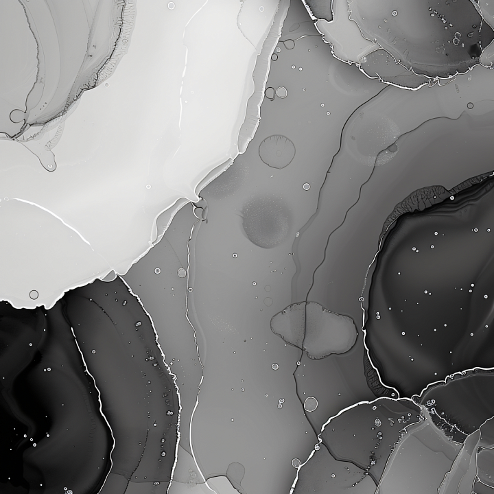 Alcohol Ink Featuring Elegant Monochrome Swirls and Fluid Layers seamless PBR texture preview