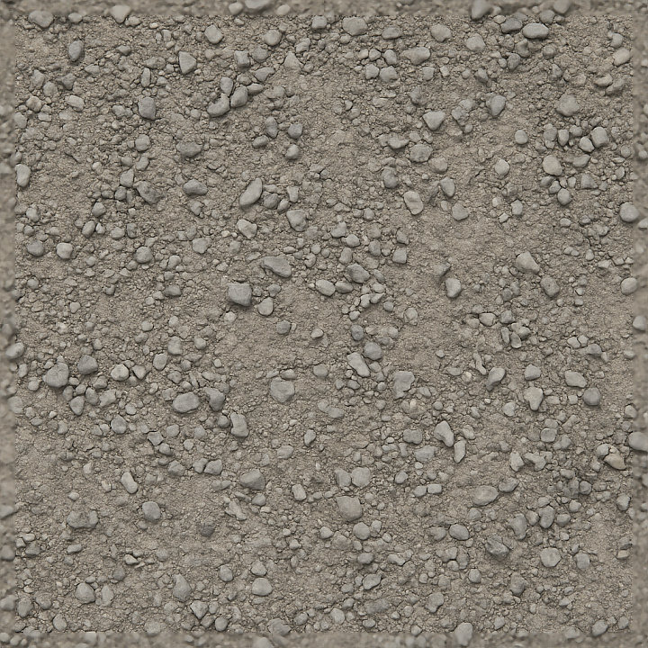 Of Dusty Gravel With Small Pebbles And Gray Gravel Mix seamless PBR texture preview