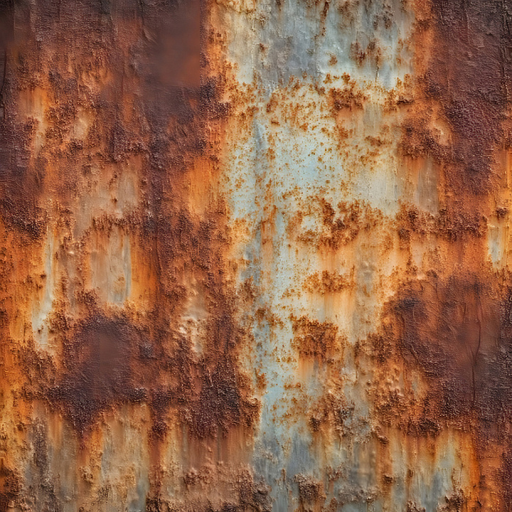 Rusty Metal Featuring Corroded Holes and Rough Patina seamless PBR texture preview