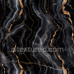 seamless Seamless 3D Black Marble PBR Texture with Swirling Gold Veins and Glossy Finish texture 8k free download PBR