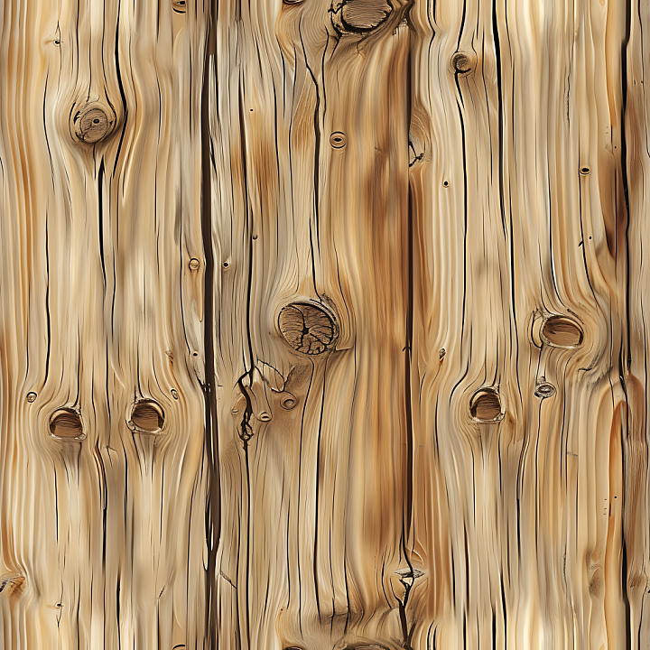 Weathered Pine Wood Planks with Natural Knots and Grain seamless PBR texture preview