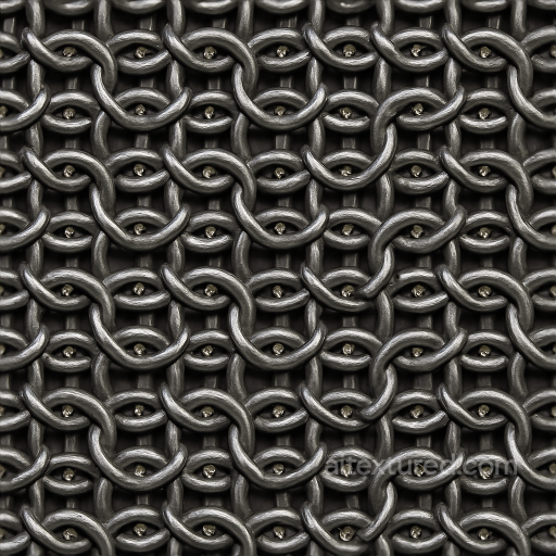 8K PBR Chainmail With Riveted Rings And Metallic Luster seamless Chainmail PBR texture
