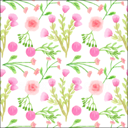 seamless Seamless 3D PBR Texture with Pink Watercolor Flowers and Greenery texture 8k free download PBR