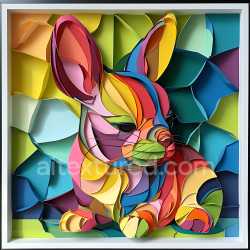 seamless Seamless 3D PBR Texture Featuring Origami-Inspired Multicolor Chinchilla Design texture 8k free download PBR