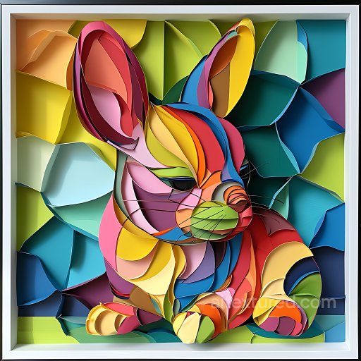 Animal - Seamless 3D PBR Texture Featuring Origami-Inspired Multicolor Chinchilla Design texture preview