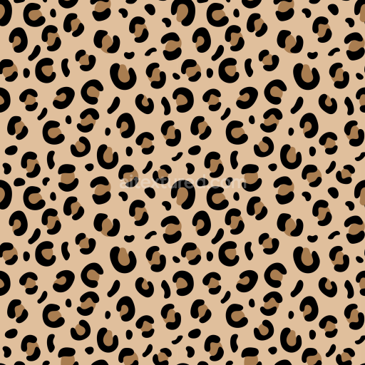 Seamless 3D PBR Leopard Print Fabric Texture - Beige with Black and Brown Spots