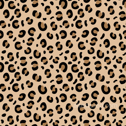 Leopard Print Fabric Texture - Beige with Black and Brown Spots seamless Leopard Print PBR texture