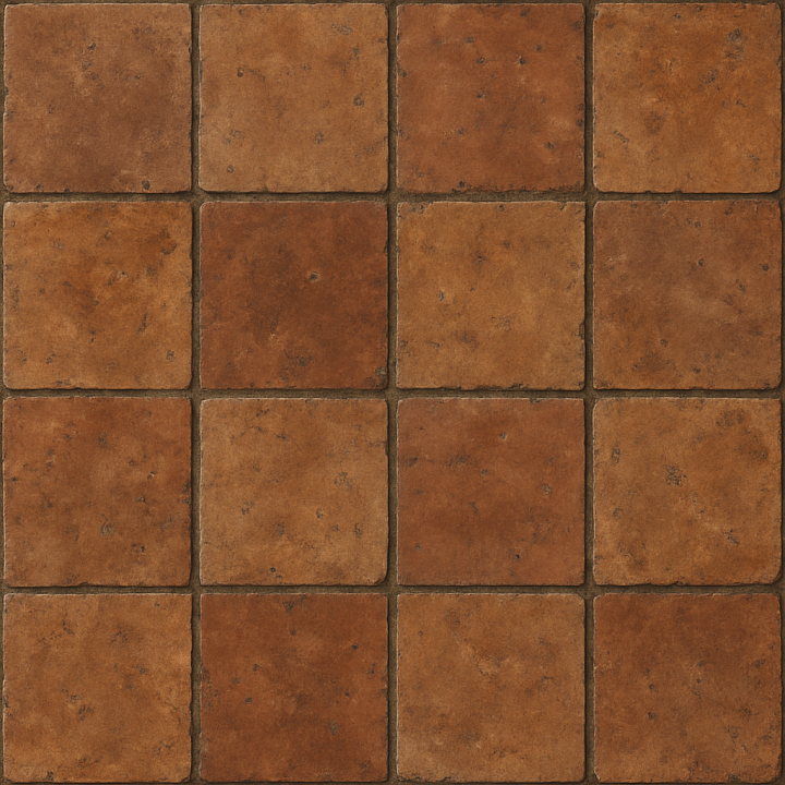 Aged Terracotta Tile seamless PBR texture preview
