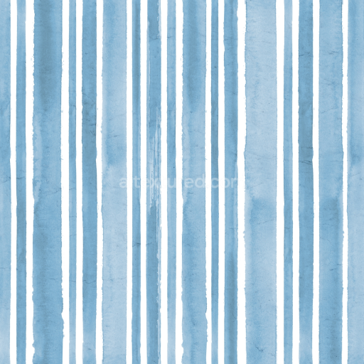 Seamless 4K PBR Watercolor Stripes Texture in Soft Blue Fabric Style