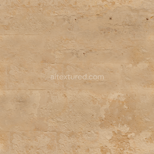 Rough Sandstone Flat — Sandstone Flat Uneven Sandstone Blocks Rough — PBR seamless 3D texture