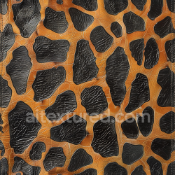 seamless Seamless 3D PBR Leather Texture with Glossy Black Spots on Brown Grain texture 8k free download PBR