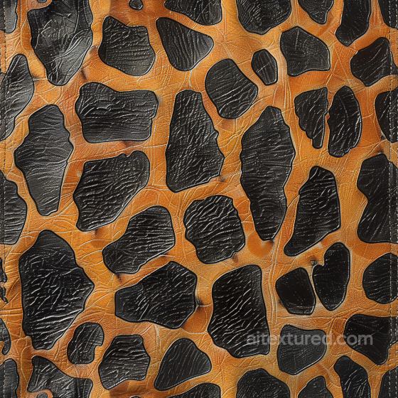 Leather Texture with Glossy Black Spots on Brown Grain Leather texture preview