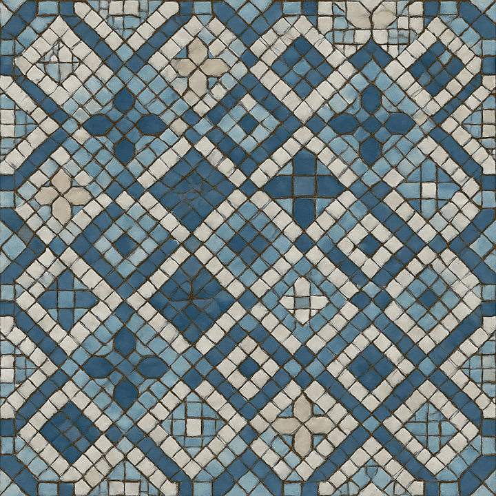 Mosaic Tile seamless PBR texture preview