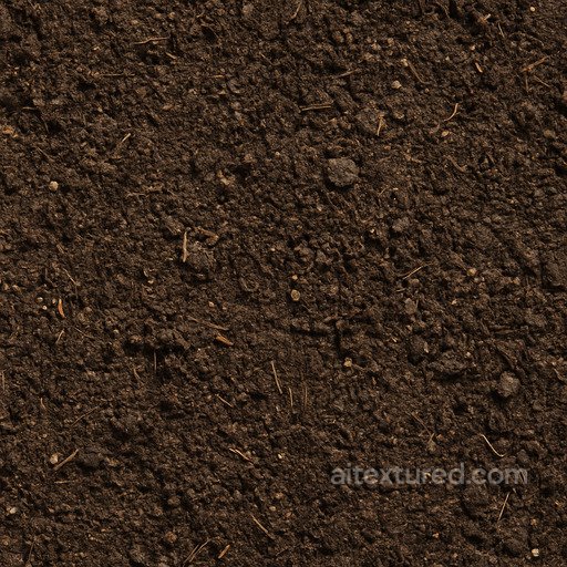 Garden Soil Organic Humus seamless Sand-soil PBR texture