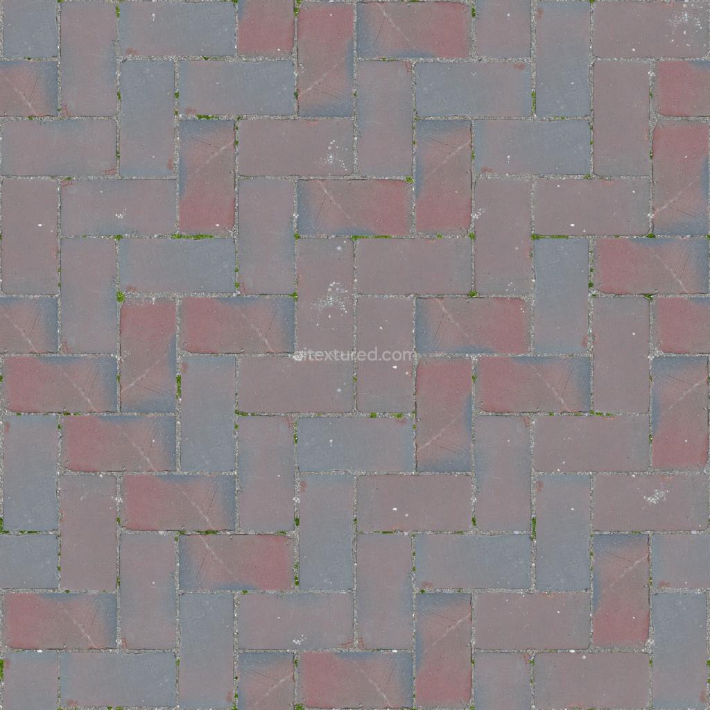 Seamless paving stones PBR texture with realistic details