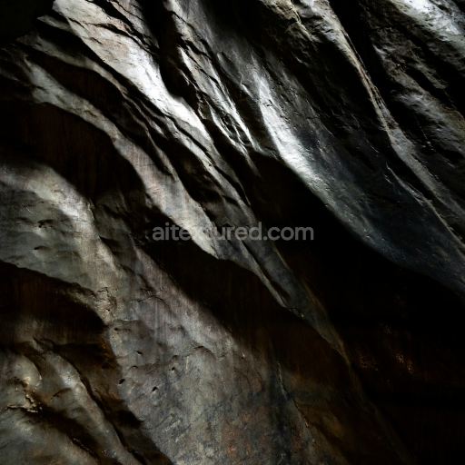 Dark Sculpted Stone Texture with Natural Depths and Shadows