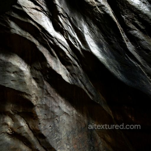 Dark Sculpted Stone Texture with Natural Depths and Shadows seamless Stone PBR texture