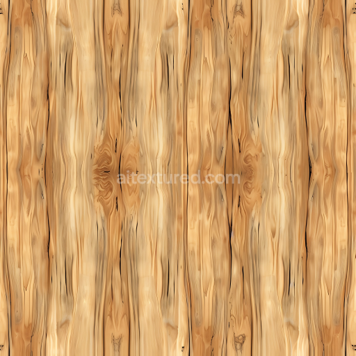 Seamless 3D PBR Texture of Light Natural Wood Planks with Knots and Grain Variations