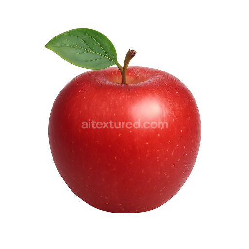 single ripe red apple