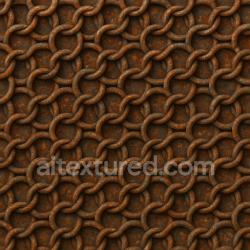 seamless Seamless 3D Texture 8K PBR Chainmail With Rusted Rings And Oxidation Spots Detail texture 8k free download PBR