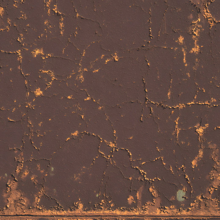 Rusty Cracked Metal with Peeling Paint and Corrosion seamless PBR texture preview