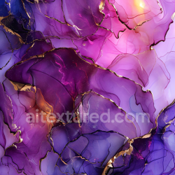 seamless Seamless 3D Alcohol Ink PBR Texture Featuring Luxurious Purple and Gold Fluid Veining texture 8k free download PBR