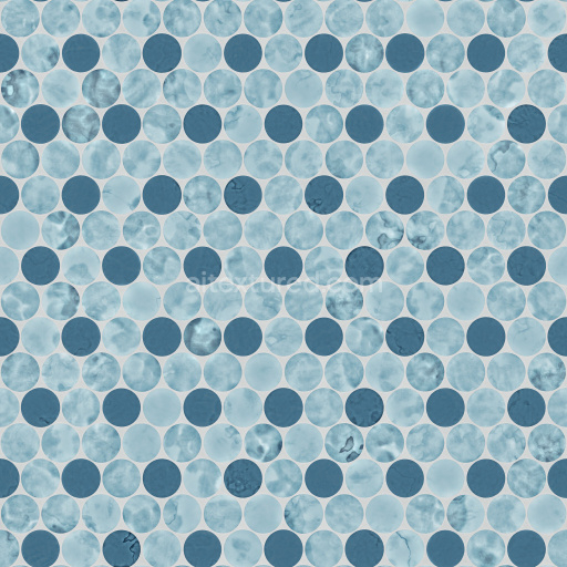Tiles Seamless Pbr Blue Round Pattern Texture